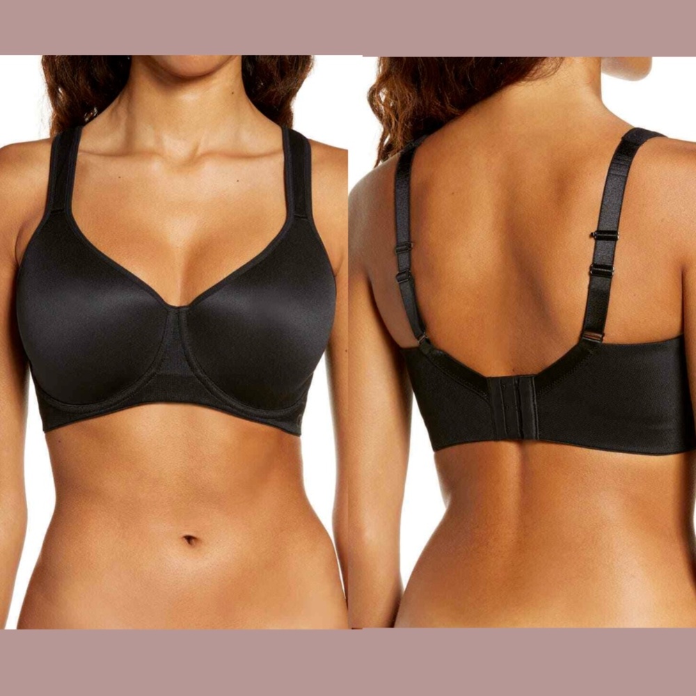 NWT $74 Chantelle [ 34C ] High Impact Convertible Sports Bra in‎ Black